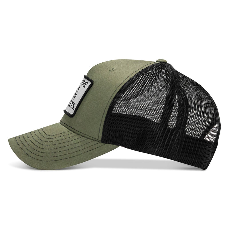 Load image into Gallery viewer, Dad In The Streets. Daddy In The Sheets. White Patch Snapback Hat