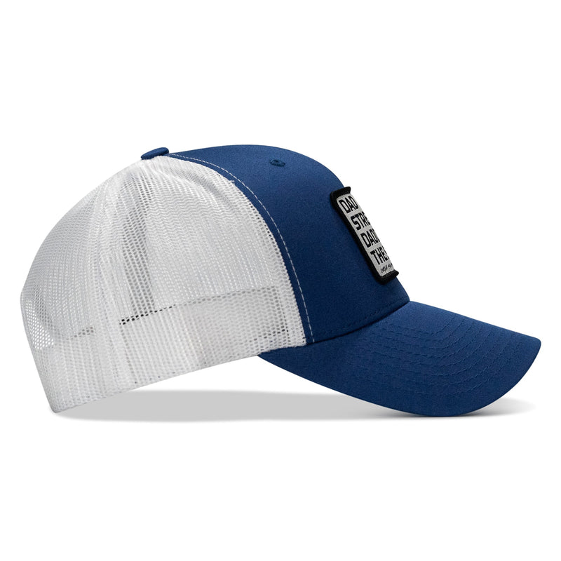 Load image into Gallery viewer, Dad In The Streets. Daddy In The Sheets. White Patch Snapback Hat