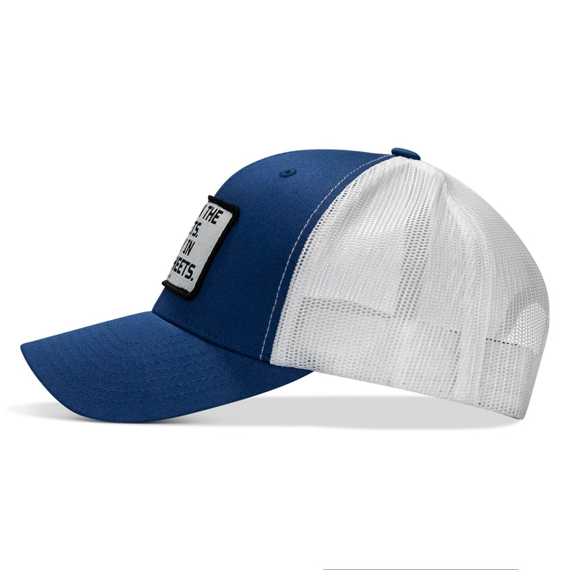 Load image into Gallery viewer, Dad In The Streets. Daddy In The Sheets. White Patch Snapback Hat