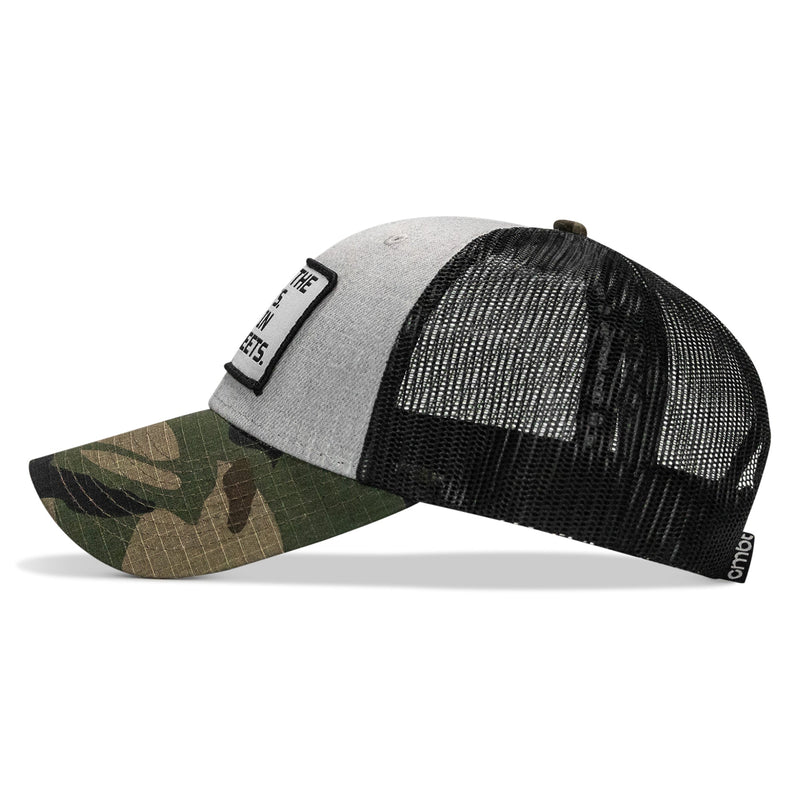 Load image into Gallery viewer, Dad In The Streets. Daddy In The Sheets. White Patch Snapback Hat