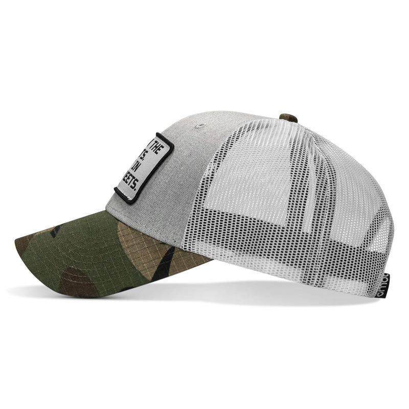 Load image into Gallery viewer, Dad In The Streets. Daddy In The Sheets. White Patch Snapback Hat