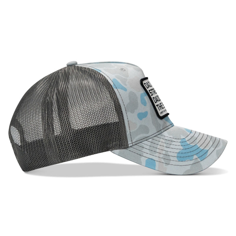 Load image into Gallery viewer, Dad In The Streets. Daddy In The Sheets. White Patch Snapback Hat