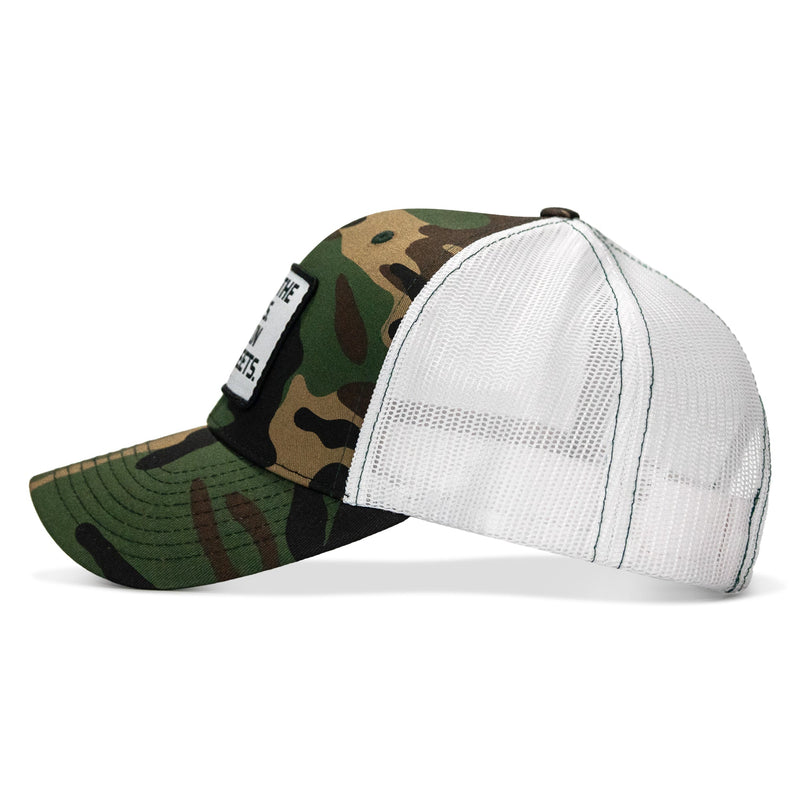 Load image into Gallery viewer, Dad In The Streets. Daddy In The Sheets. White Patch Snapback Hat