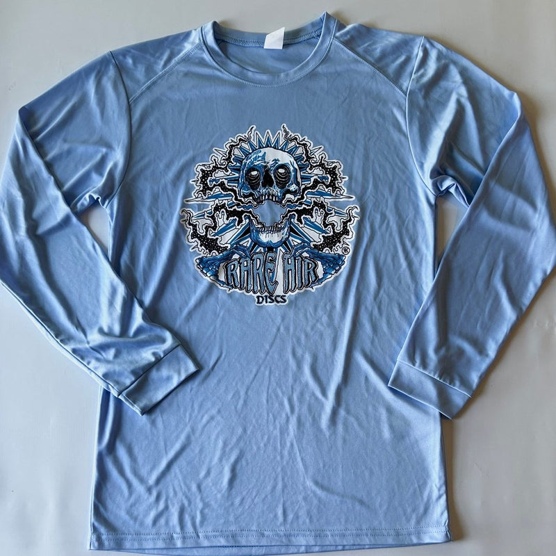 Load image into Gallery viewer, Rare Air Discs Long Sleeve Sun Shirt - RAD Skull