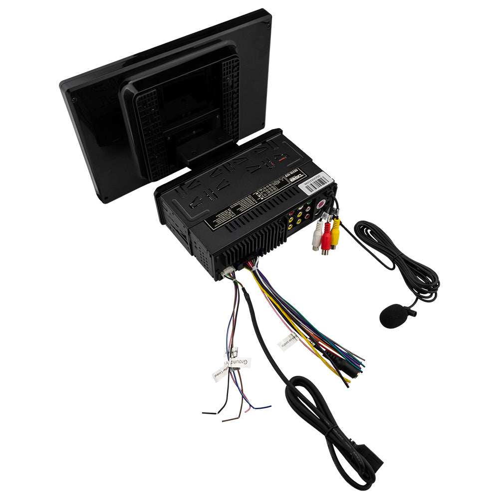 10.5" Floating Adjustable Modular Touchscreen Mechless Single-DIN Head Unit with Bluetooth, Apple Car Play, Android Mirror Link, USB, AUX, SD, AM, FM - Skoutley Outdoors LLC