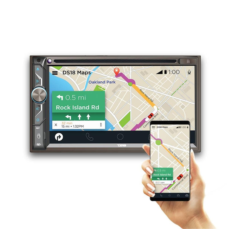 Load image into Gallery viewer, 6.9" Touchscreen Double-DIN Headunit with DVD, Bluetooth, USB and Mirror Link