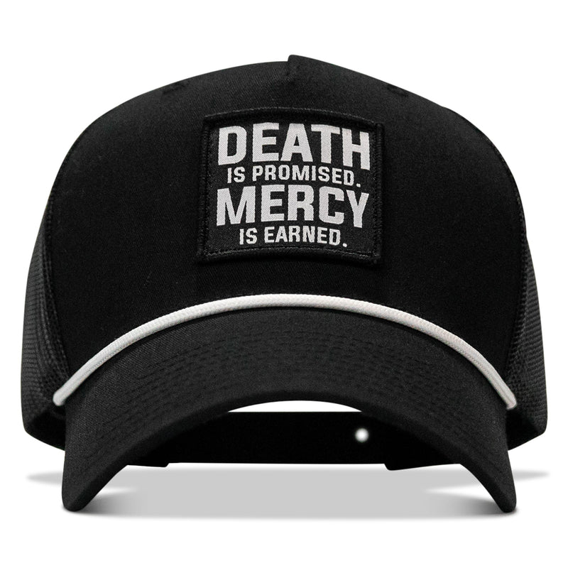 Load image into Gallery viewer, Death Is Promised. Mercy Is Earned Patch Rope Snapback