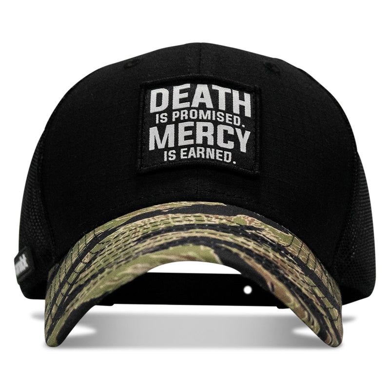 Load image into Gallery viewer, Death Is Promised. Mercy Is Earned Patch Original Ripstop Snapback Hat