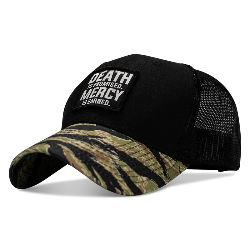 Load image into Gallery viewer, Death Is Promised. Mercy Is Earned Patch Original Ripstop Snapback Hat
