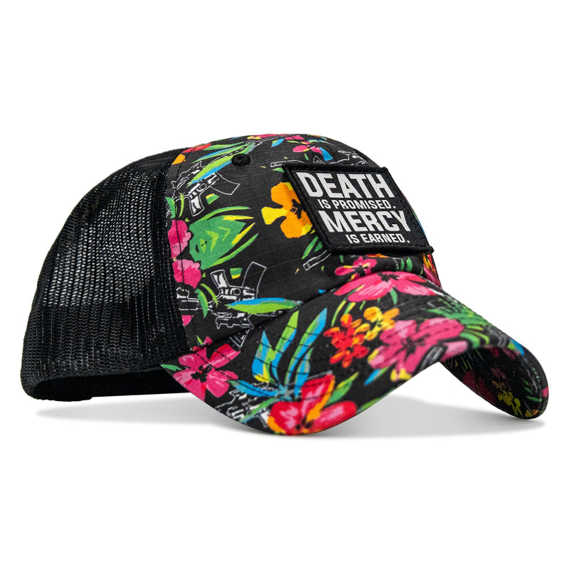Load image into Gallery viewer, Death Is Promised. Mercy Is Earned Patch. Tactical Ripstop Mesh Snapback Hat