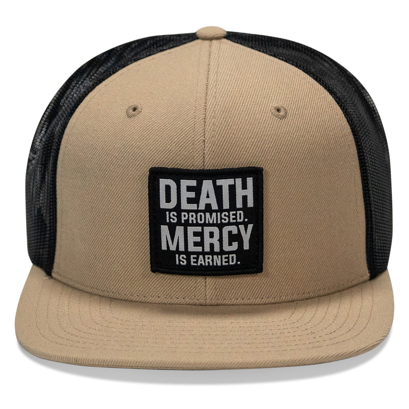 Load image into Gallery viewer, Death Is Promised. Mercy Is Earned Patch Flatbill Hat