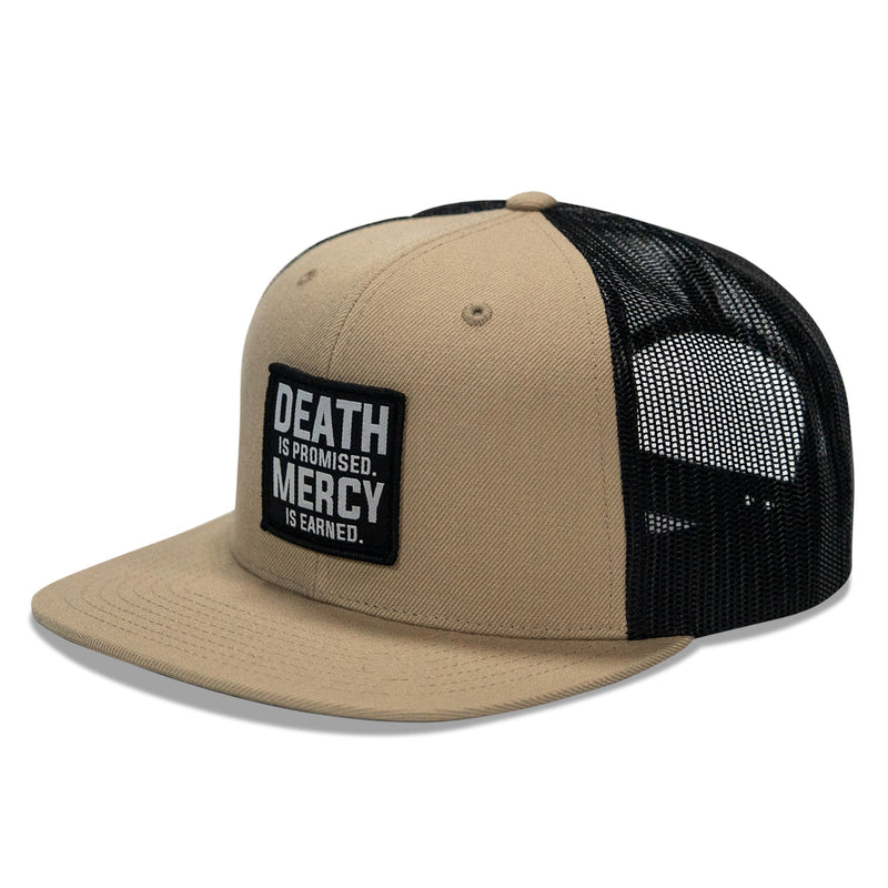 Load image into Gallery viewer, Death Is Promised. Mercy Is Earned Patch Flatbill Hat