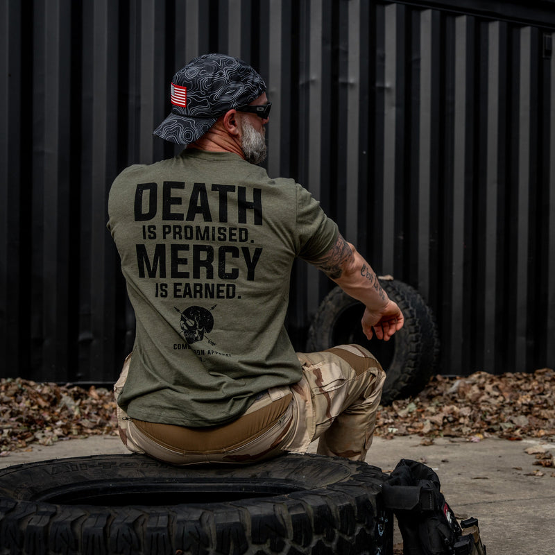 Load image into Gallery viewer, Death Is Promised. Mercy Is Earned Men's T-Shirt