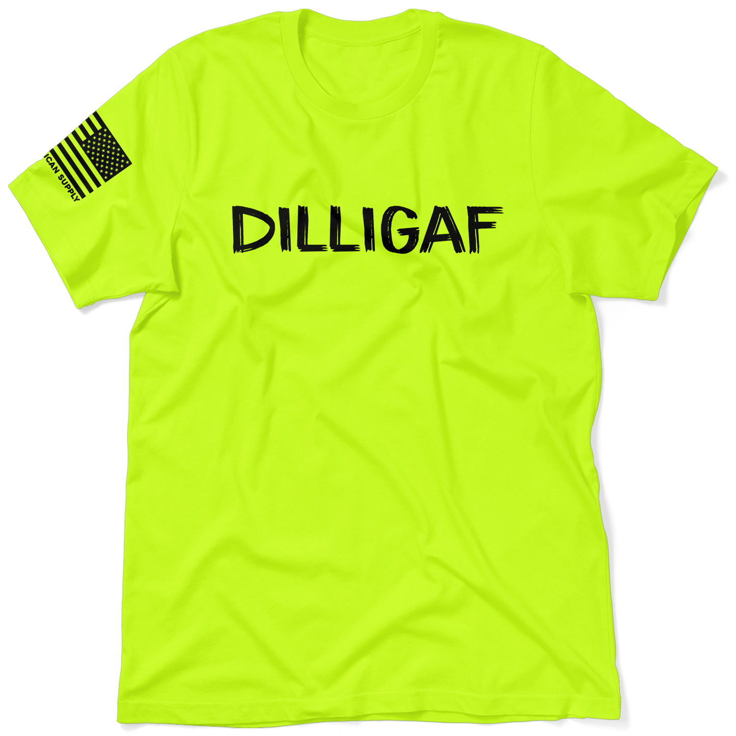 DILLIGAF - Safety Yellow T-Shirt