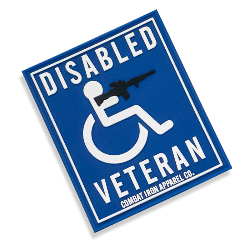 Load image into Gallery viewer, Disabled Veteran Handicap Sign PVC Patch