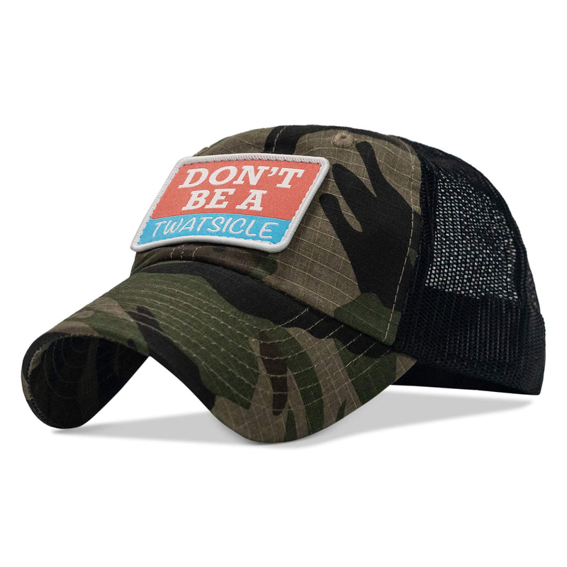 Load image into Gallery viewer, Don't Be A Twatsicle Patch Ripstop Mesh Snapback Hat