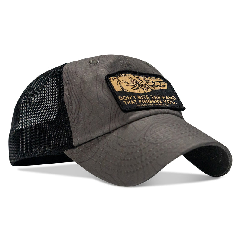 Load image into Gallery viewer, Don't Bite The Hand That Fingers You Patch Tactical Ripstop Mesh Snapback Hat