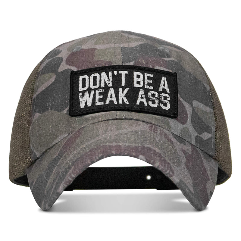 Load image into Gallery viewer, Don't Be A Weak Ass Patch Tactical Ripstop Mesh Snapback Hat