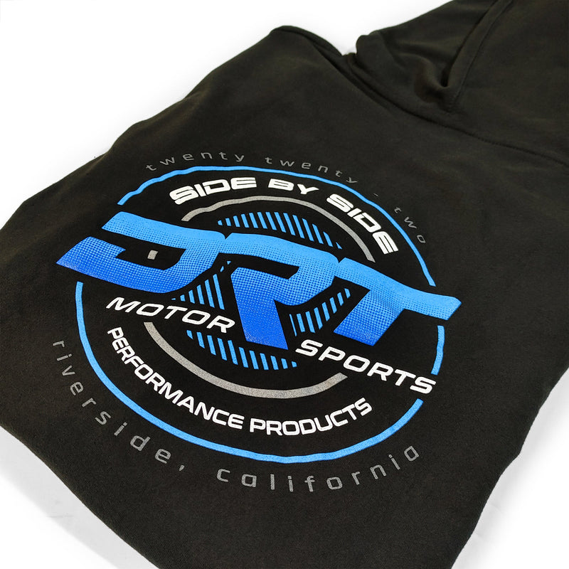 Load image into Gallery viewer, DRT Motorsports branded hoodie with classic retro styling