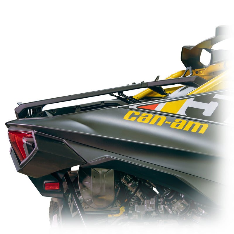 Load image into Gallery viewer, Heavy-duty Maverick R spare tire carrier with boxed frame and adjustable tie-downs