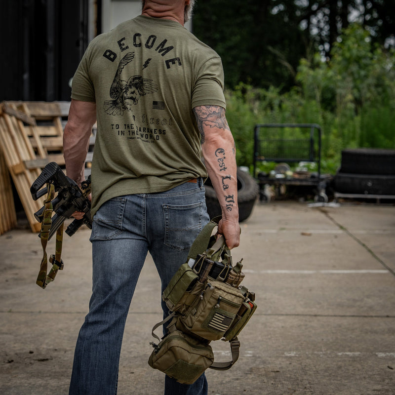 Load image into Gallery viewer, Become A Threat To The Darkness Men's T-Shirt