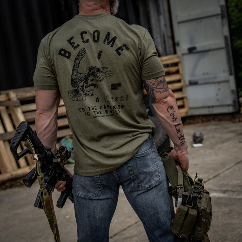 Load image into Gallery viewer, Become A Threat To The Darkness Men's T-Shirt