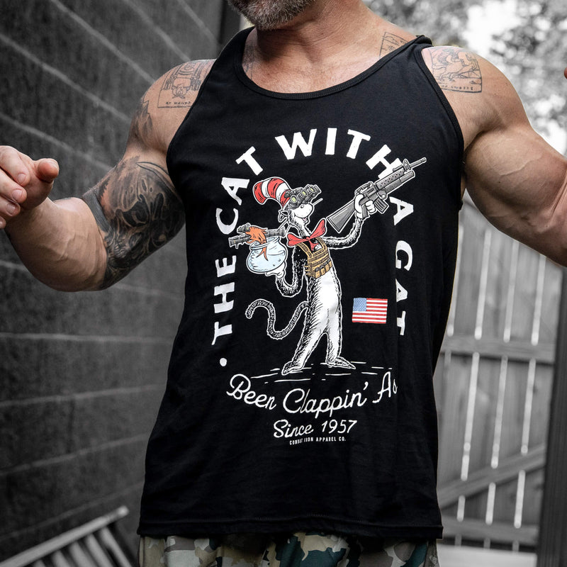 Load image into Gallery viewer, Cat With A Gat Men's Tank