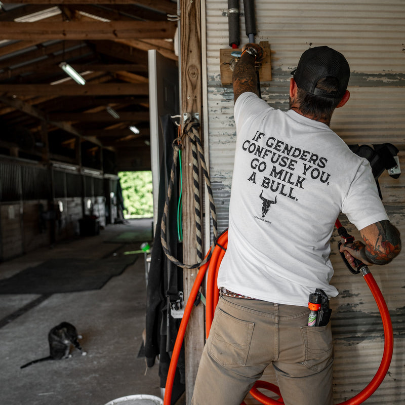 Load image into Gallery viewer, If Genders Confuse You, Go Milk a Bull Men's T-Shirt
