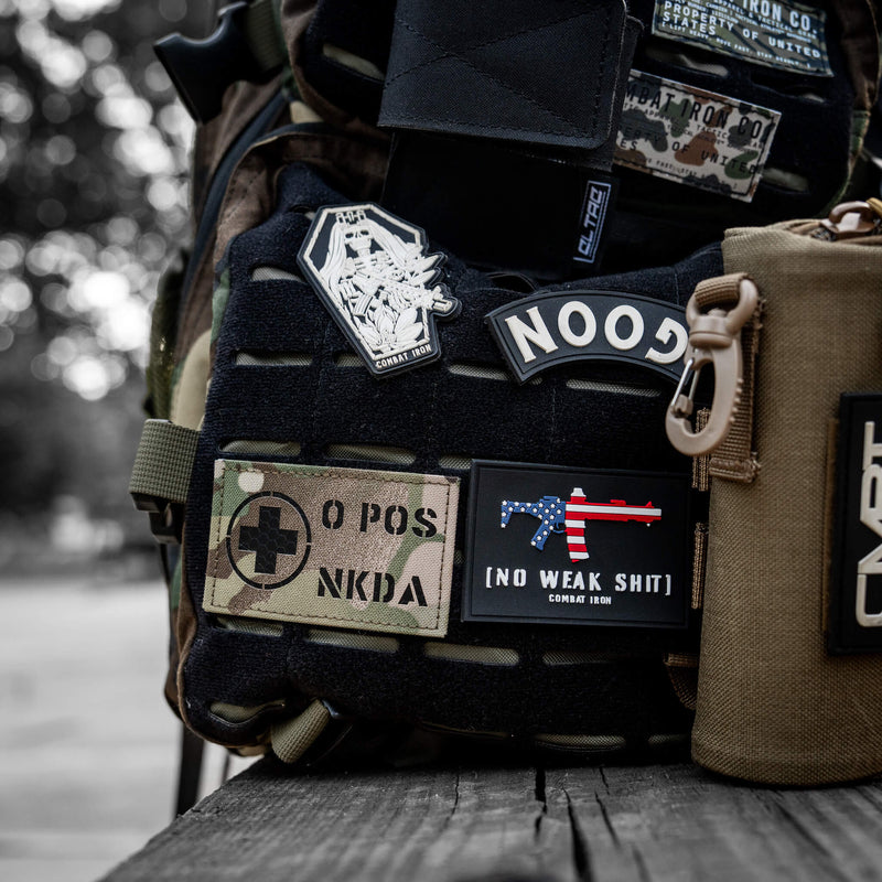 Load image into Gallery viewer, No Weak Shit American Flag Rifle PVC Patch