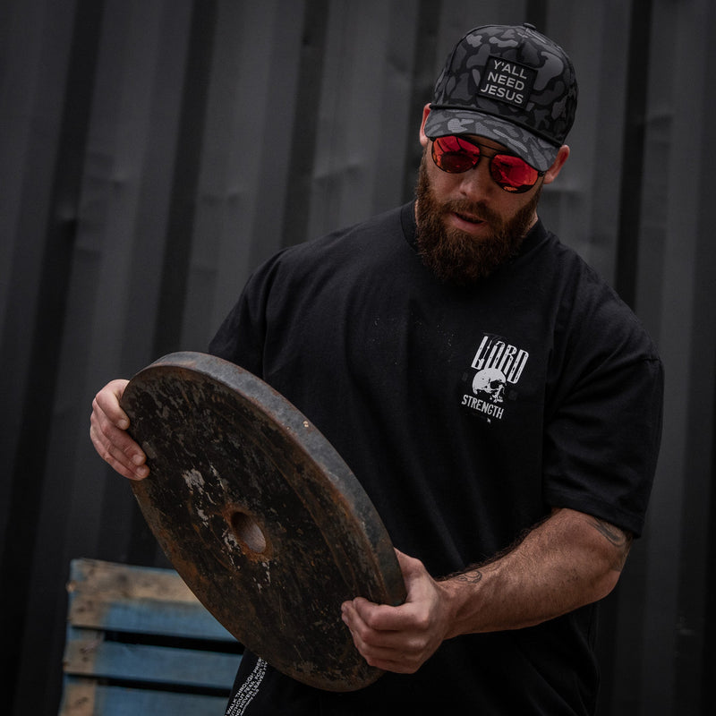 Load image into Gallery viewer, Y'all Need Jesus Patch 5 Pannel Snapback