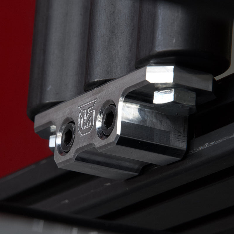 Load image into Gallery viewer, Billet aluminum Rotopax mount adapter for extrusion roof rack cross bars.