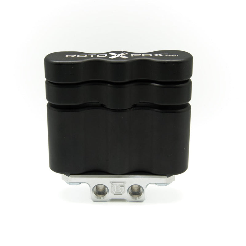 Load image into Gallery viewer, Billet aluminum Rotopax mount adapter for extrusion roof rack cross bars.