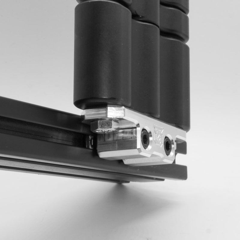 Load image into Gallery viewer, Billet aluminum Rotopax mount adapter for extrusion roof rack cross bars.