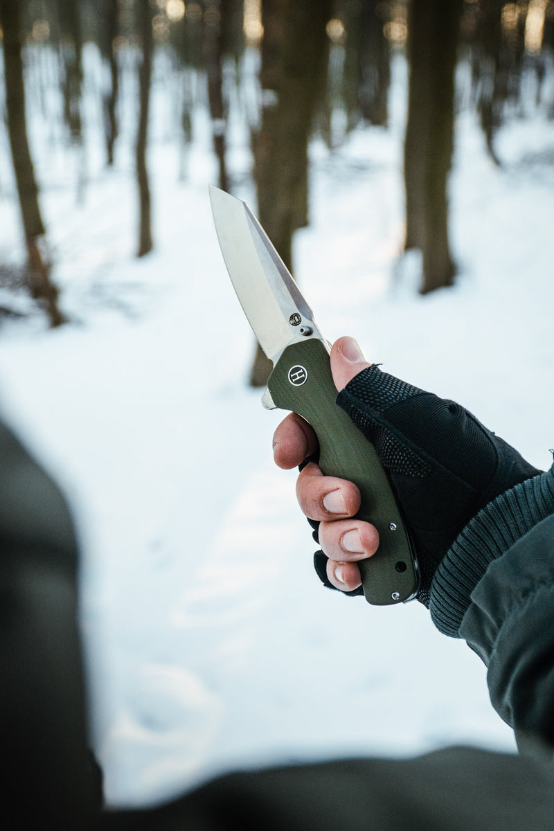 Load image into Gallery viewer, The Clip Point Folding Pocket Knife Giftset for Men and Women (Silver and Green)