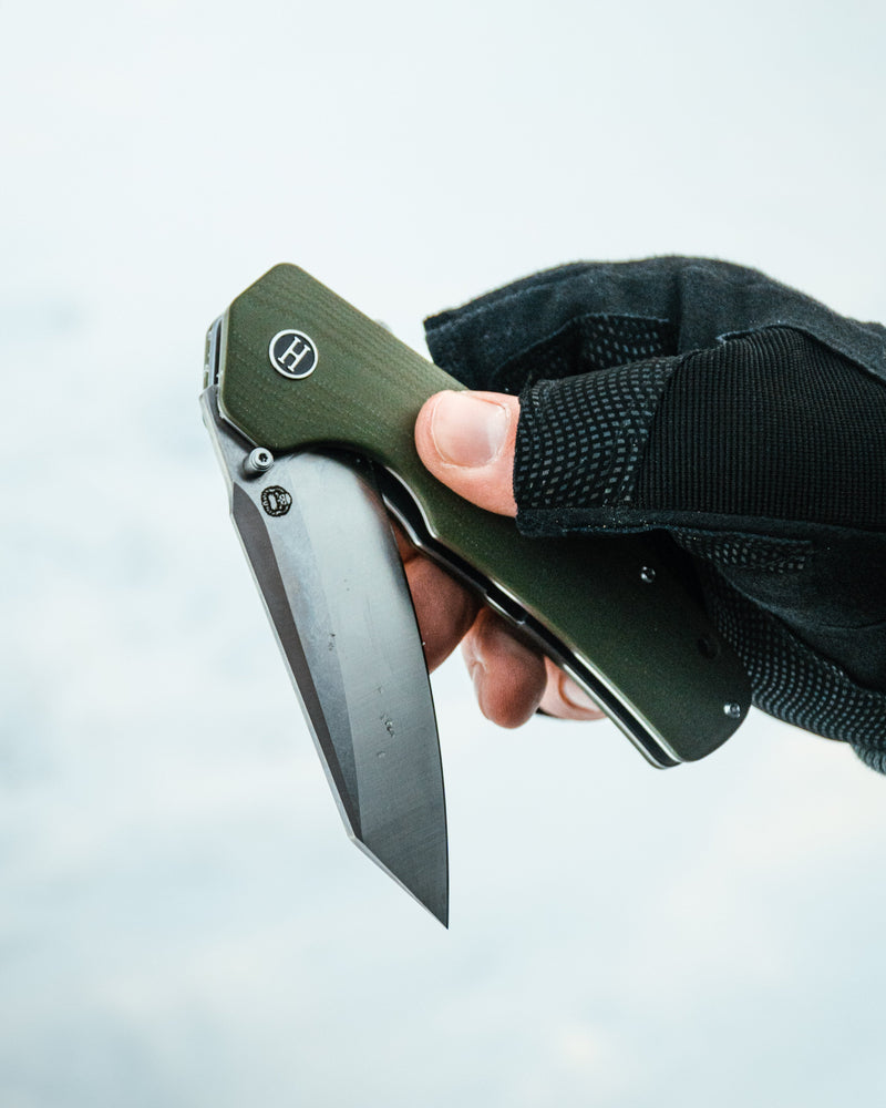 Load image into Gallery viewer, The Clip Point Folding Pocket Knife Giftset for Men and Women (Silver and Green)