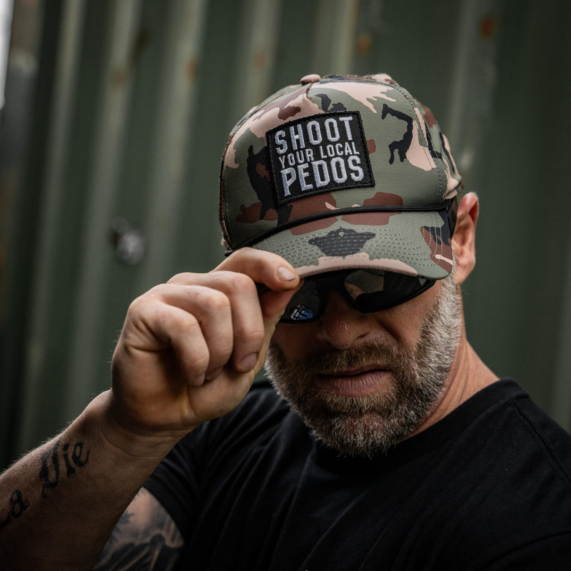 Load image into Gallery viewer, Shoot Your Local Pedos Patch Weekender Waterproof Snapback