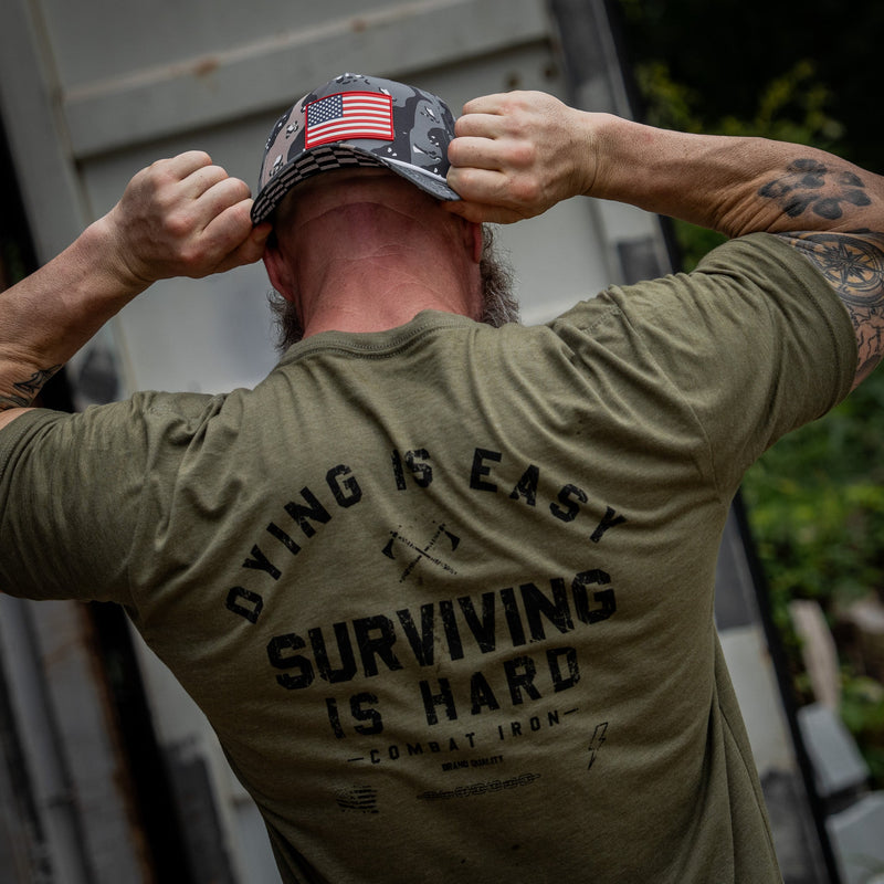 Load image into Gallery viewer, Dying is Easy. Surviving Is Hard Men's T-Shirt