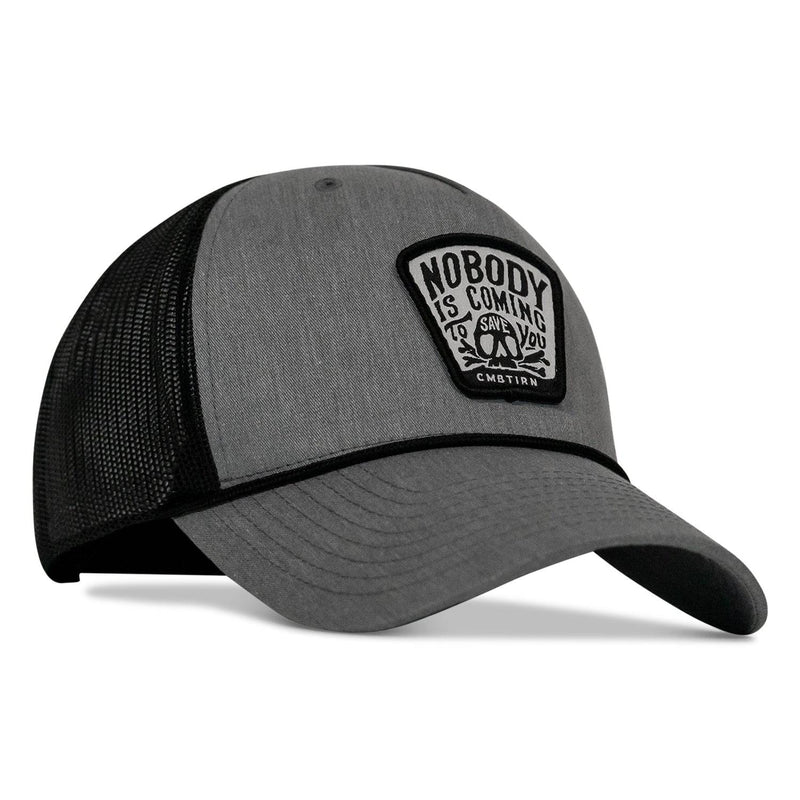 Load image into Gallery viewer, Nobody Is Coming To Save You Skull Patch Rope Snapback