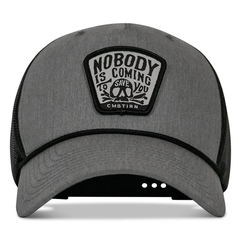 Load image into Gallery viewer, Nobody Is Coming To Save You Skull Patch Rope Snapback