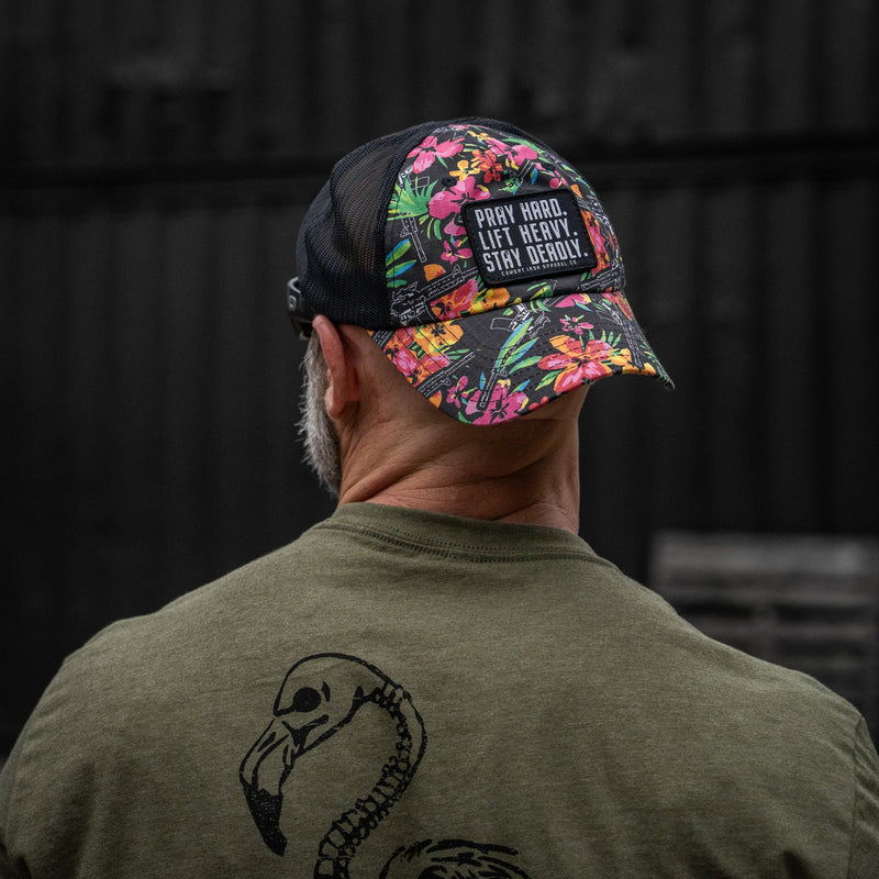 Load image into Gallery viewer, Pray Hard. Lift Heavy. Stay Deadly. Patch Tactical Ripstop Mesh Snapback Hat