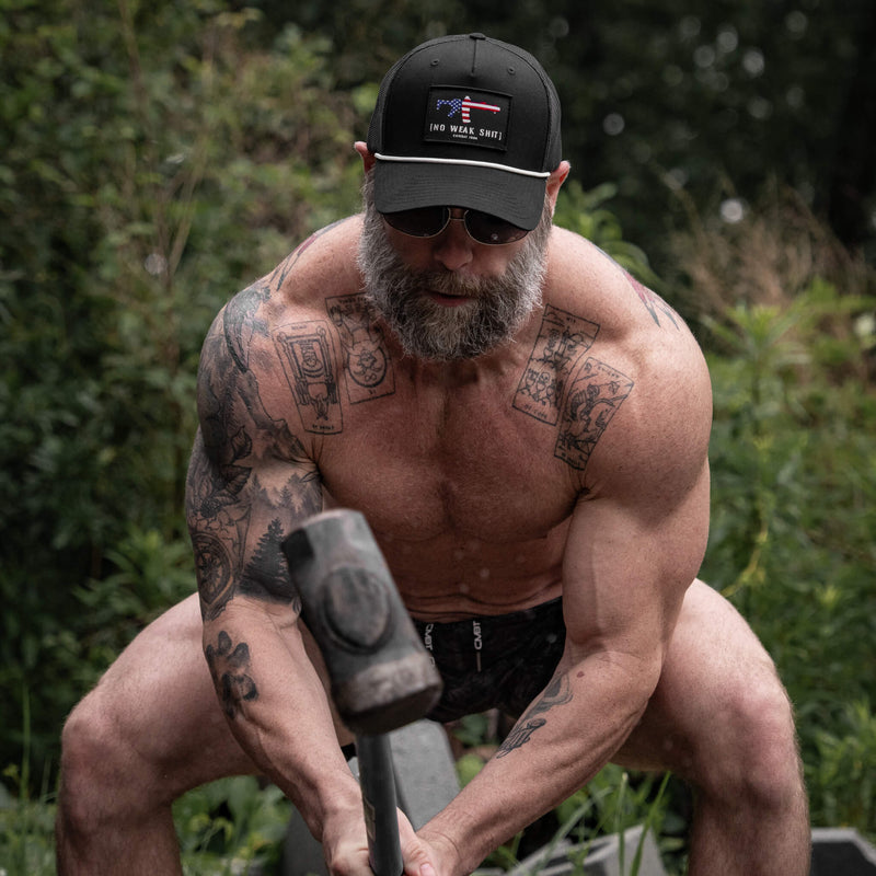Load image into Gallery viewer, No Weak Shit Patch Rope Snapback Hat