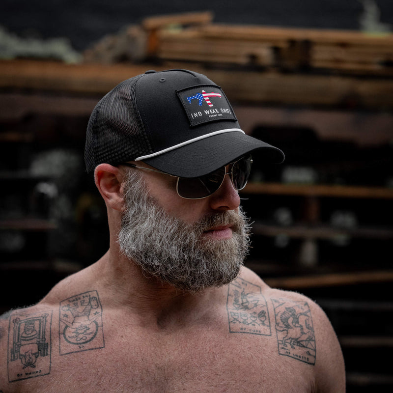 Load image into Gallery viewer, No Weak Shit Patch Rope Snapback Hat