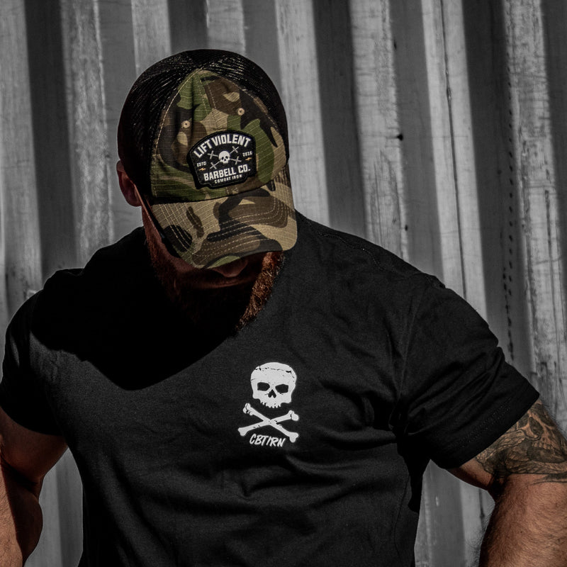 Load image into Gallery viewer, Lift Violent Barbell Co Patch. Tactical Ripstop Mesh Snapback Hat
