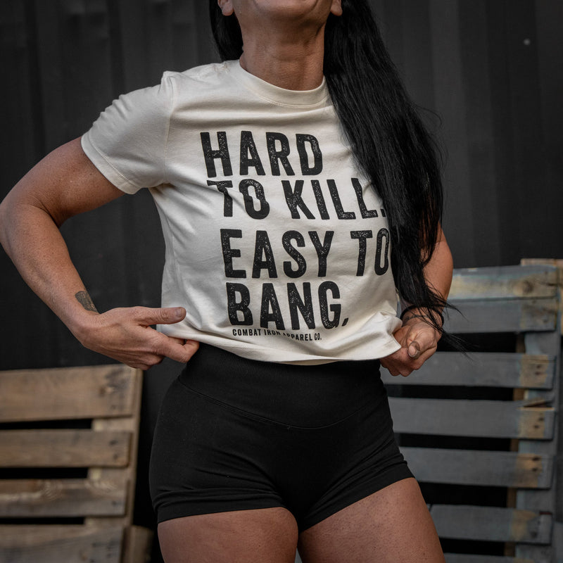 Load image into Gallery viewer, Hard To Kill. Easy To Bang. Women's Flowy T-Shirt