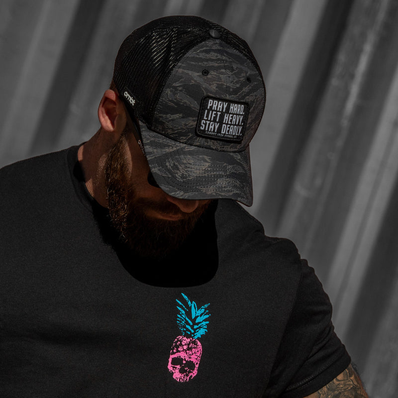 Load image into Gallery viewer, Pray Hard. Lift Heavy. Stay Deadly. Patch Original Ripstop Snapback Hat