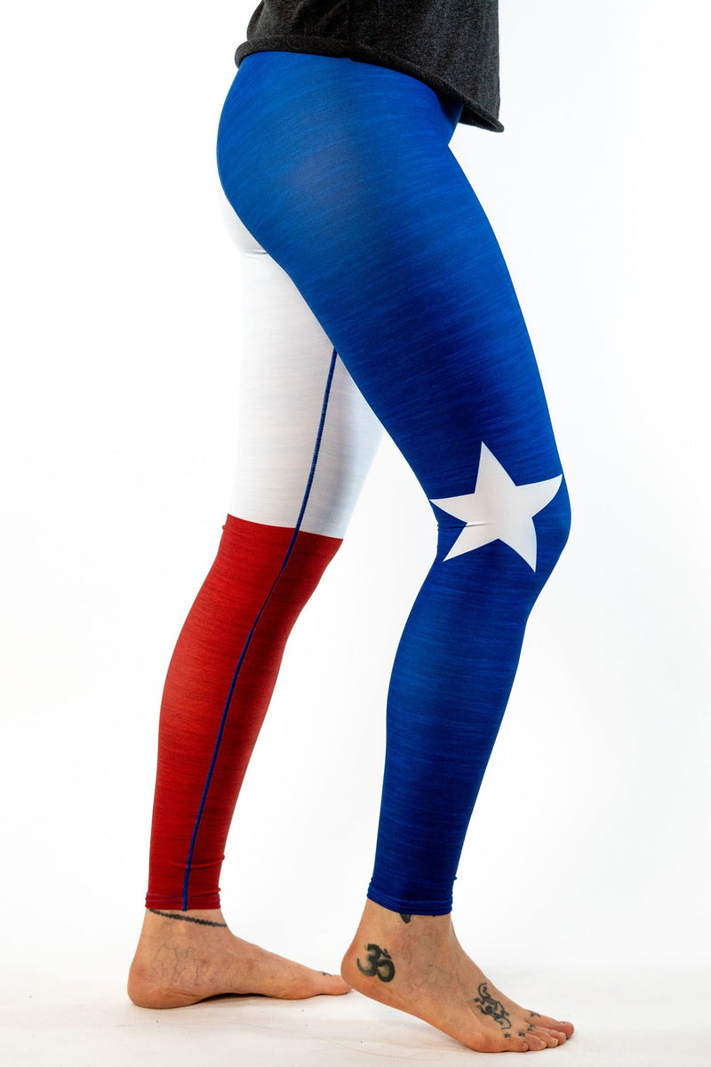 Load image into Gallery viewer, Texas State Pride Flag Yoga Pants *FINAL SALE*