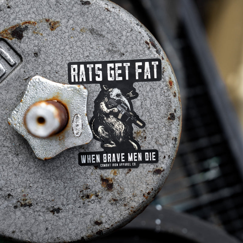 Load image into Gallery viewer, Rats Get Fat When Grown Men Die Decal