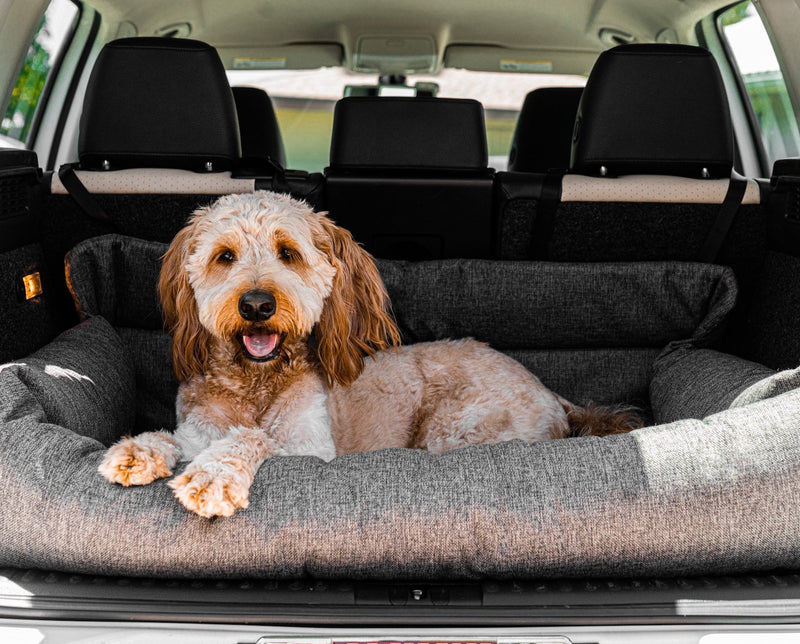 Load image into Gallery viewer, PupProtector™ Performance Tweed Memory Foam Dog Car Bed