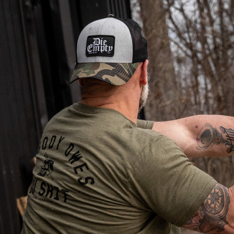 Load image into Gallery viewer, Die Empty Black Patch Snapback Hat