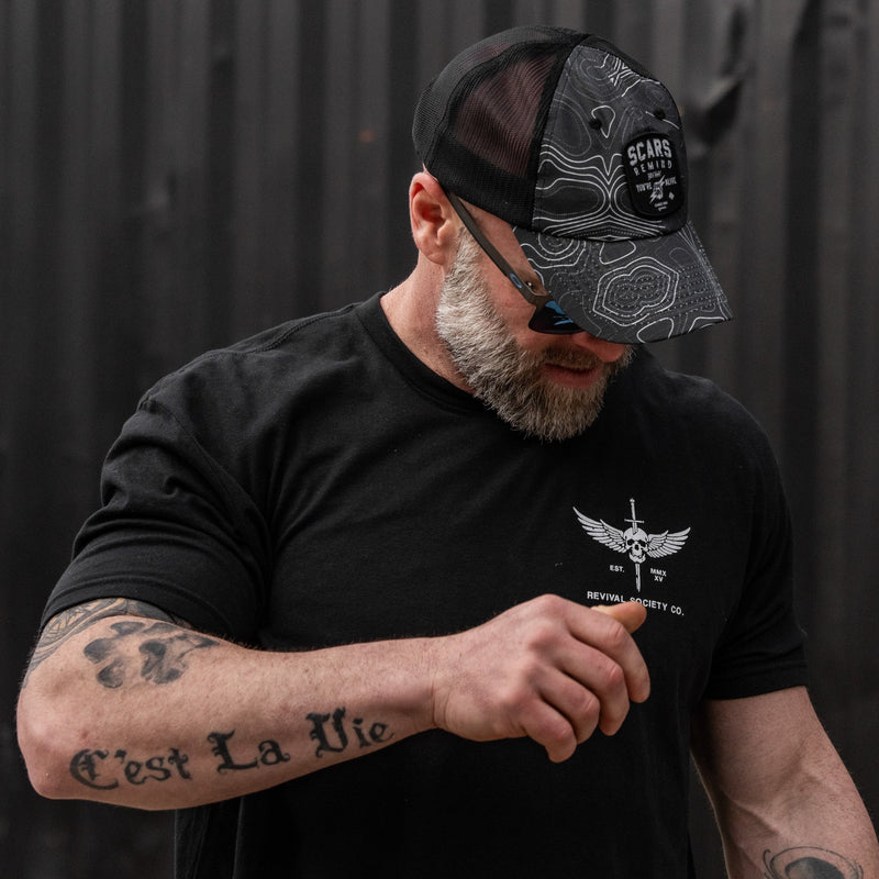 Load image into Gallery viewer, Scars Remind You You're Alive Patch Tactical Ripstop Mesh Snapback Hat